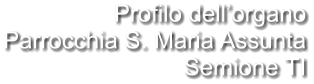 Profilo dell’organo Parrocchia S. Maria Assunta Semione TI