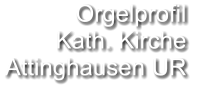 Orgelprofil  Kath. Kirche Attinghausen UR