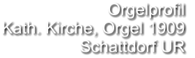 Orgelprofil  Kath. Kirche, Orgel 1909  Schattdorf UR