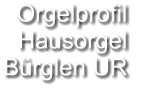 Orgelprofil  Hausorgel Bürglen UR