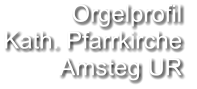 Orgelprofil  Kath. Pfarrkirche Amsteg UR