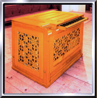 Example d'un orgue-coffre de la manufacture Orgelbau Felsberg AG.