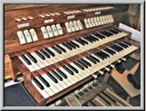Console 2010 avant le démontage de l'orgue.