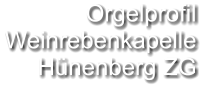 Orgelprofil  Weinrebenkapelle Hünenberg ZG
