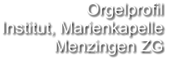 Orgelprofil  Institut, Marienkapelle Menzingen ZG