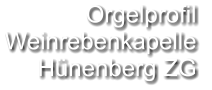 Orgelprofil  Weinrebenkapelle Hünenberg ZG