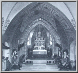 1975: abgebrochener Hochaltar im Chor vor Orgel-Neubau.
